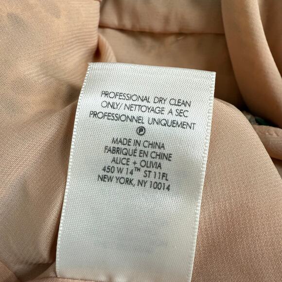 Alice+Olivia Crawford Floral Puff-Sleeve Minidress Est Sz 10/12 SEE DESCRIPTION - Picture 9 of 12